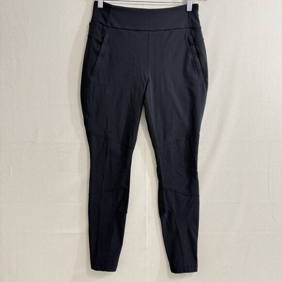 Athleta Highline Hybrid Ankle Tight Leggings Women's Size 10 Black Pull On - Picture 1 of 9